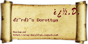 Órás Dorottya névjegykártya